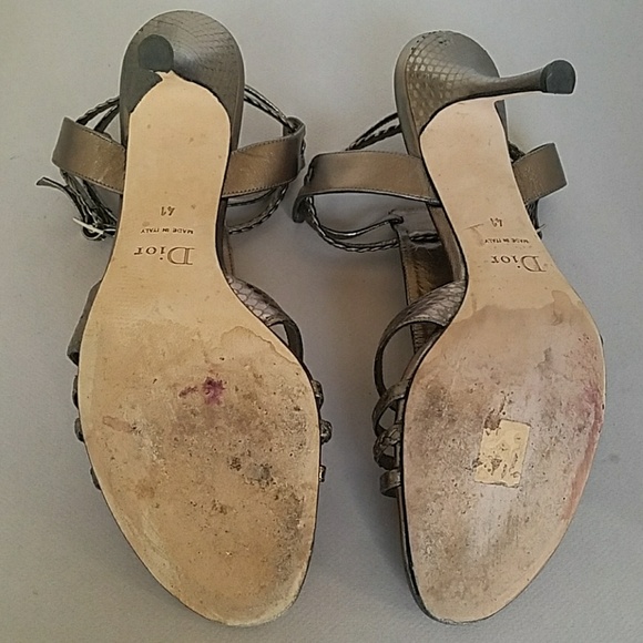 Dior Metallic Strappy Sandals - Picture 6 of 8